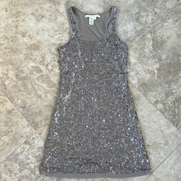 Max Studio Neutral Sequin Dress - Picture 3 of 10